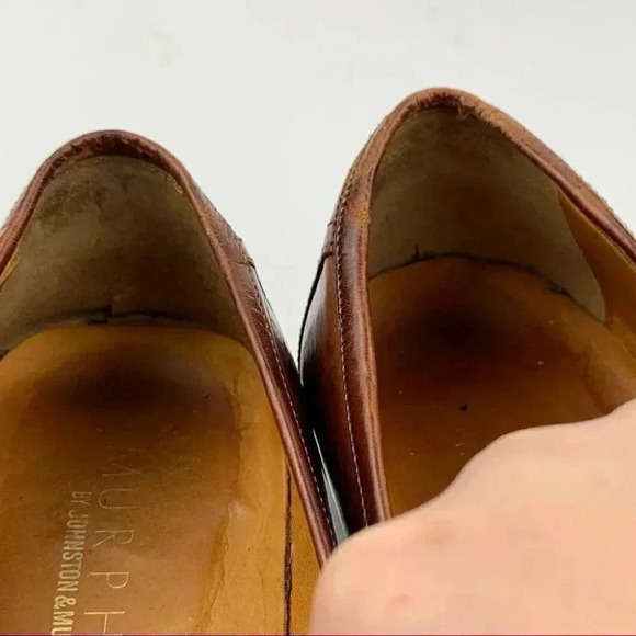 Murphy mens loafers sz 10.5 brown Italian leather